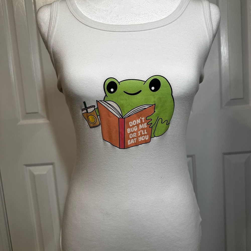 Green Frog Graphic Tank Top
